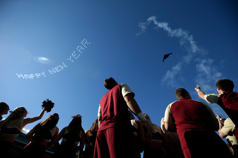 Illustration for article titled This Stealth Bomber Looks Like It's Making An Attack Run On Pasadena